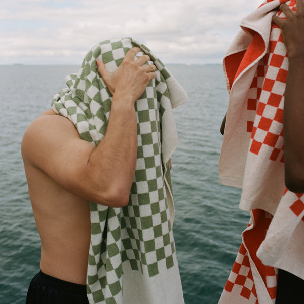 Roman Check Towel - Paloma – Hawkins New York