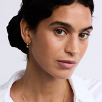 La-Dailie-Earrings-Gold-Teardrop-Hoop-on-model