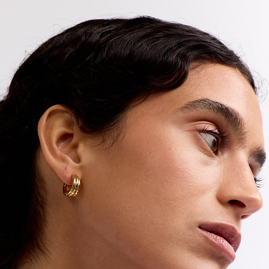 La-Dailie-Jewellery-Gold-Earrings-Chunky-Ribbed-Hoop-1