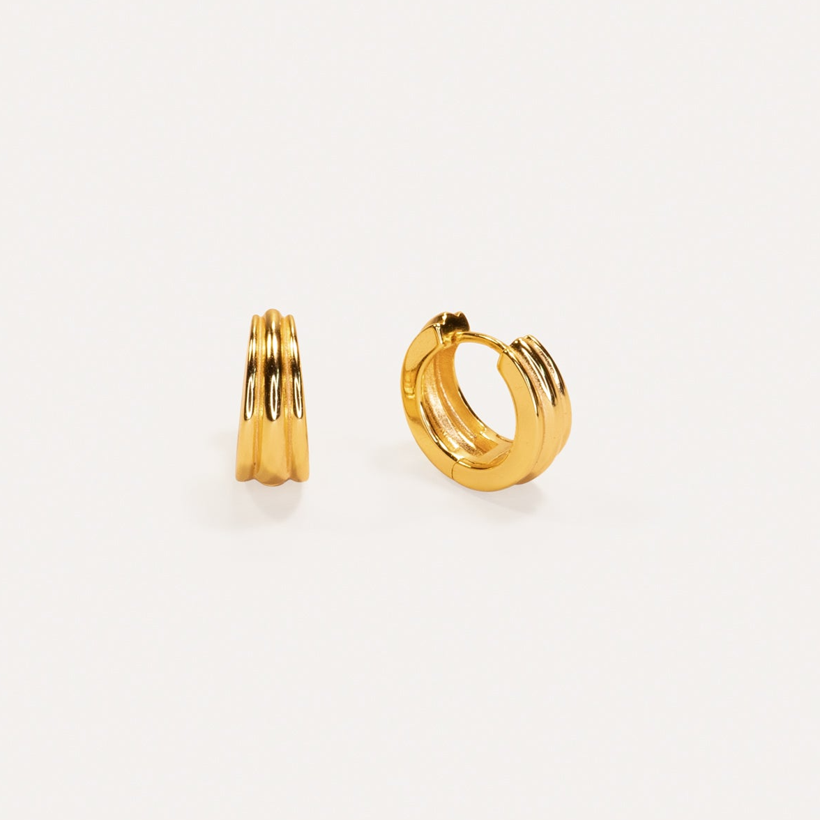 La-Dailie-Jewellery-Gold-Earrings-Chunky-Ribbed-Hoop