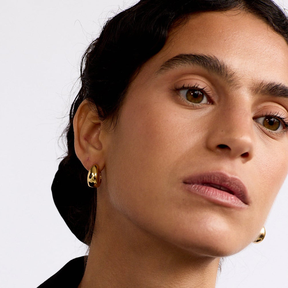 La-Dailie-earrings-gold-domed-hoop-earrings-3