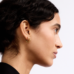 La-Daillie-Earrings-Mini-Ribbed-Hoop-Gold
