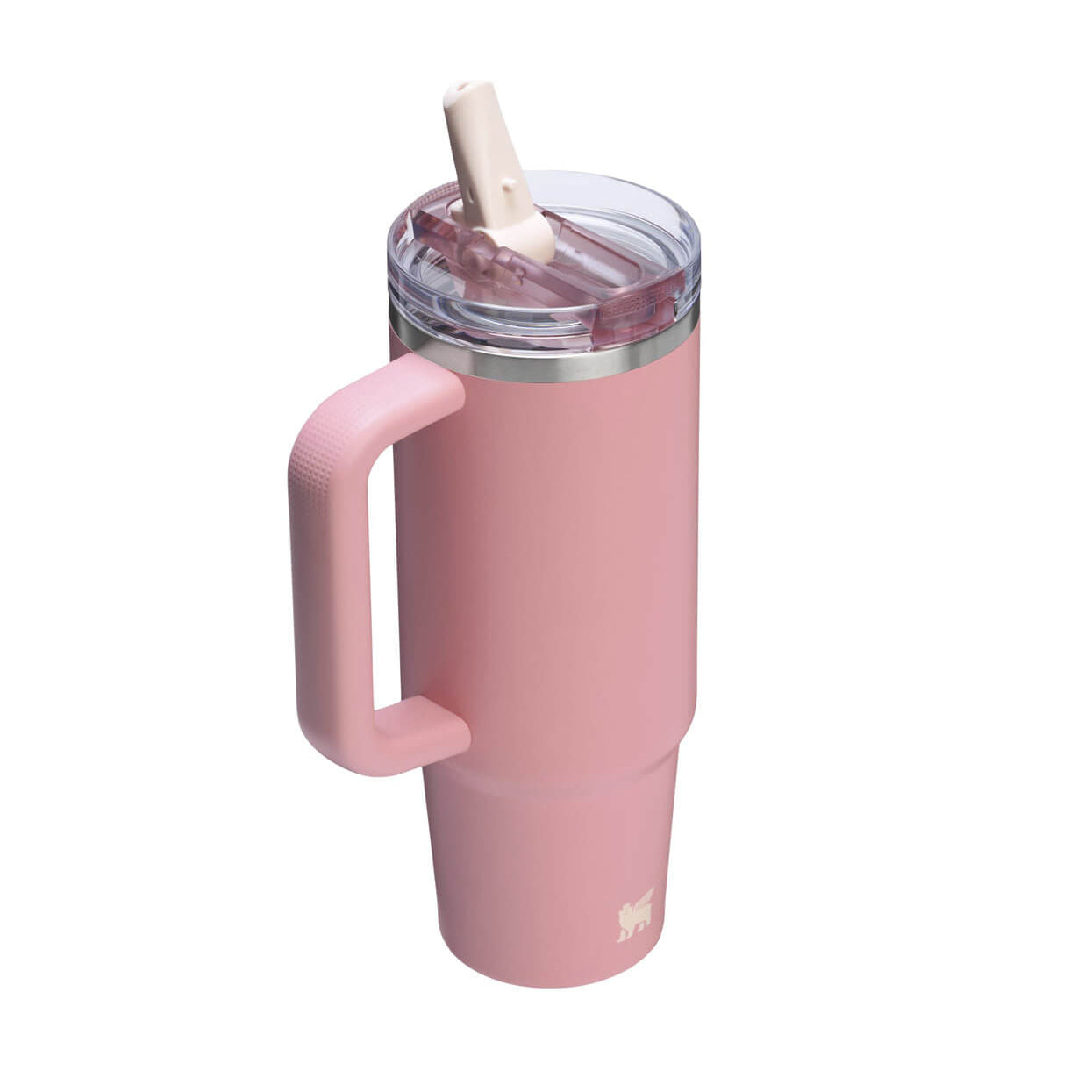 Pink Mesa coloured Stanley Flip Straw Water Bottle on a white background