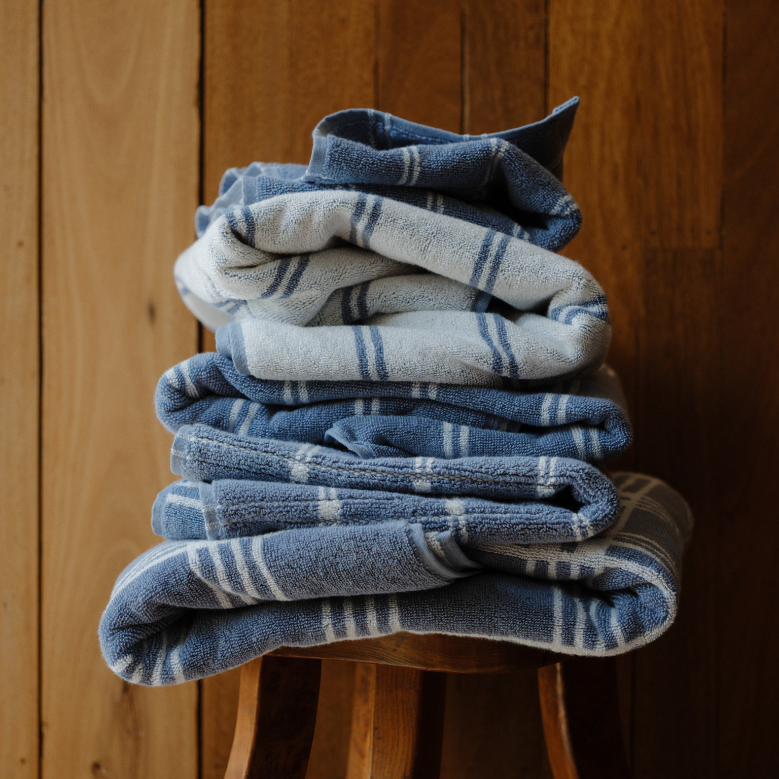 BAINA-Modern-Tartan-Towels-Celeste-blue