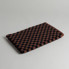 BAINA-Towels-BAINA-Beppu-Checkered-Bath-Mat-Tabac-Noir