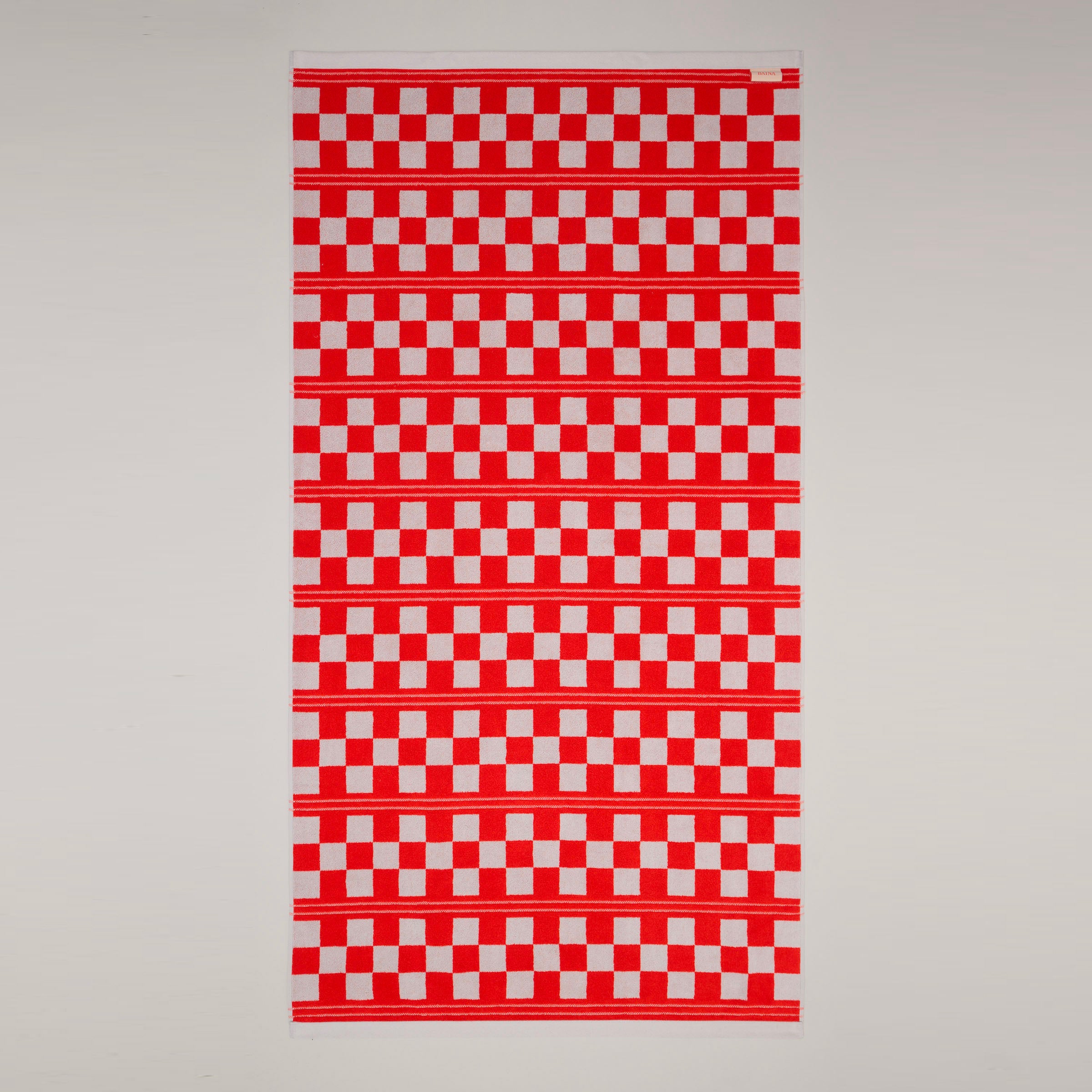 BAINA-Towels-Busby-checkered-Pool-Towel-Ranch-Red-Cloud