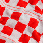 BAINA-Towels-Busby-checkered-Pool_Towel_Ranch-Red-Detail