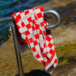 BAINA-Towels-checkered-Pool_Towel_Busby-Ranch-Red