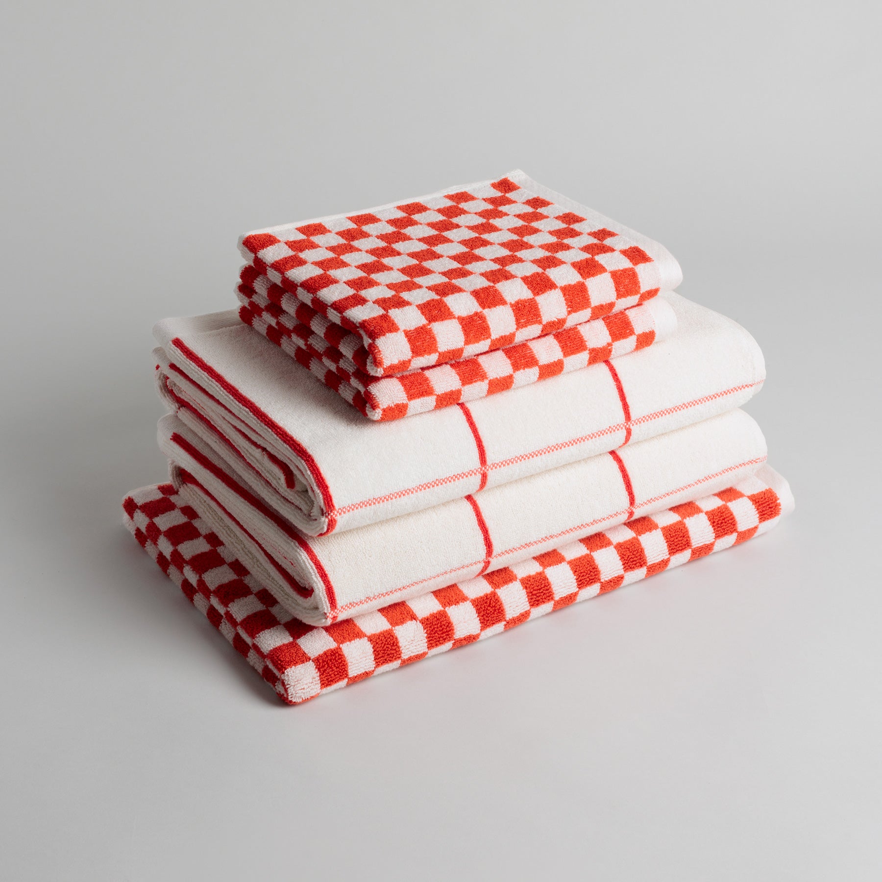    BAINA-towels-set-BAINA-checkered-bath-mat