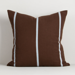 BAYA-CUSHION-Otis-Chocolate-brown-blue-stripe-cushion
