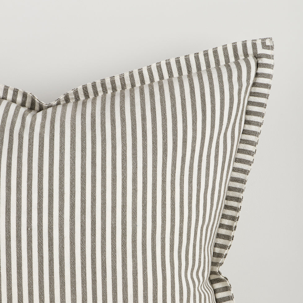 BAYA-Cushion-Rowan-Olive-stripe-cushion-detail