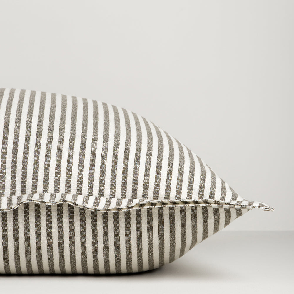 BAYA-Cushion-Rowan-Olive-stripe-detail