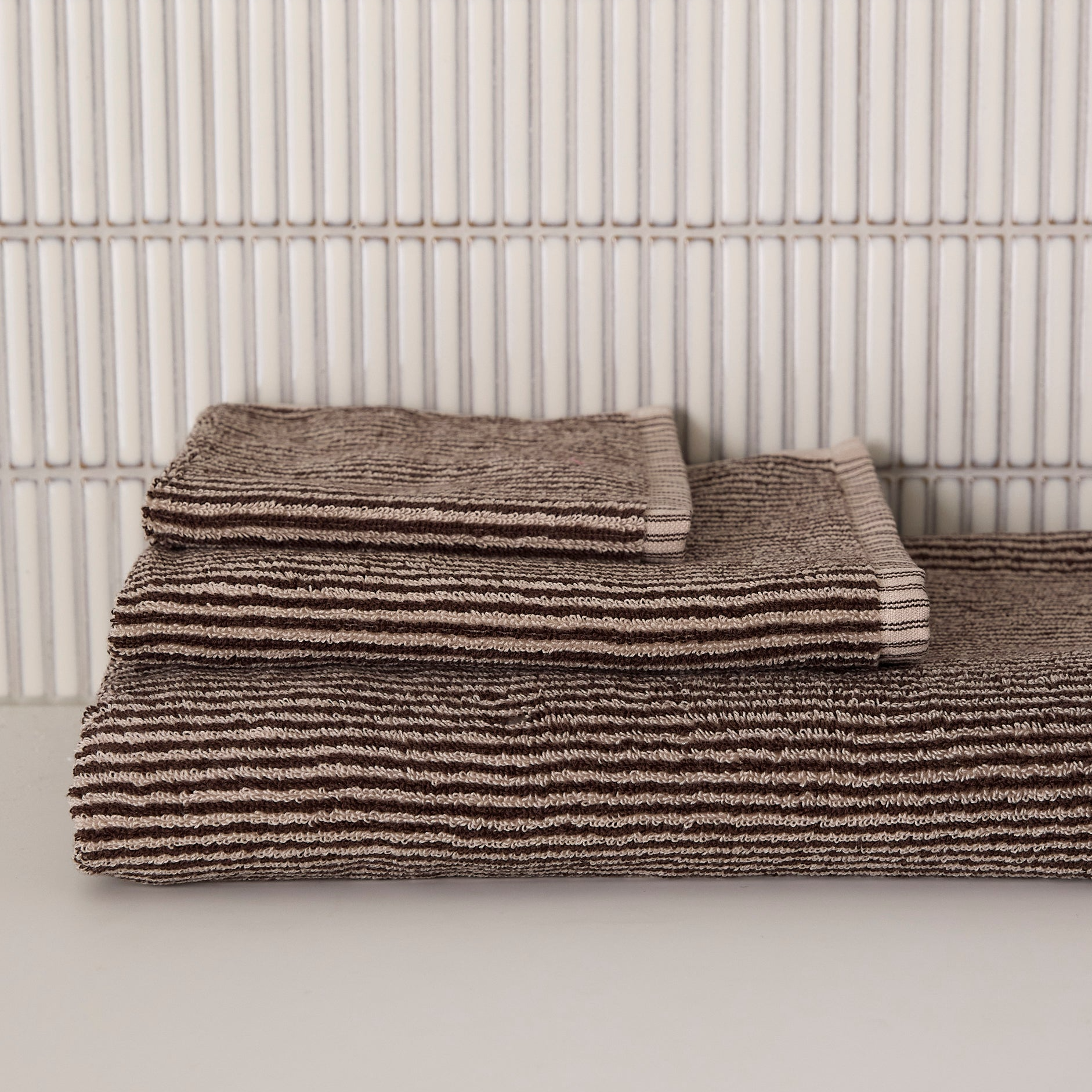 Citta-Design-Thin-Stripe-Cocoa-Bone-Towels
