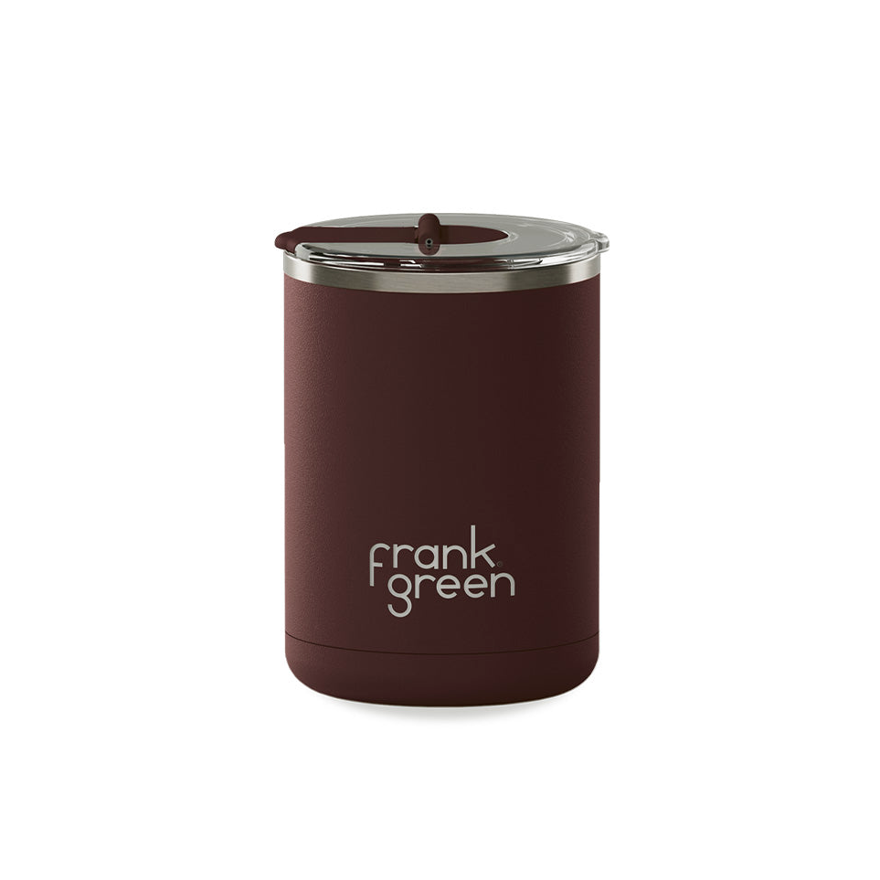 FRANK-GREEN-Ceramic-Coffee-Cup-Hinged-Lid-Chocolate-Brown