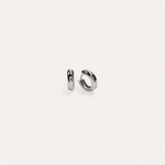 LA-DAILIE-Chunky-Mini-Hoop-Earrings-Silver