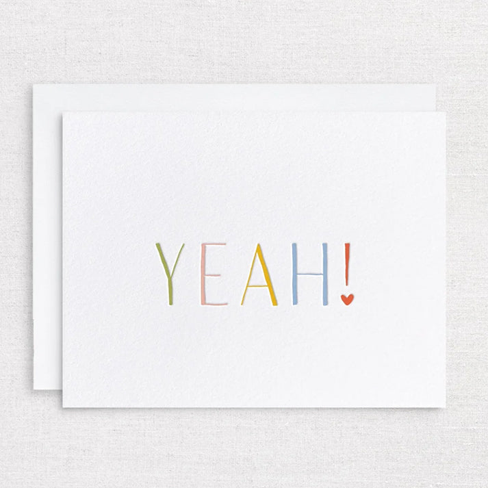 LETTERPRESS-yeah-colourful-card