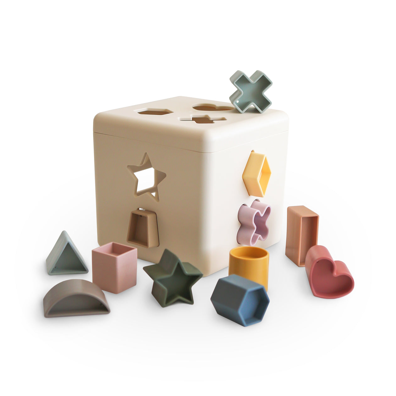 Mushie-baby-shapes-sorting-box