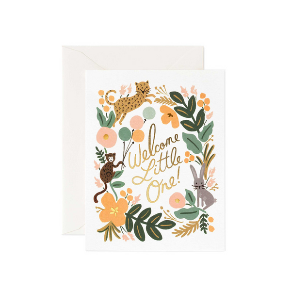 Welcome Little One - Animal Friends Card - Rifle Paper Co