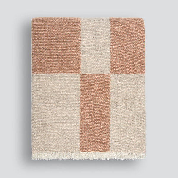 Checkered Throw - Clay Pink