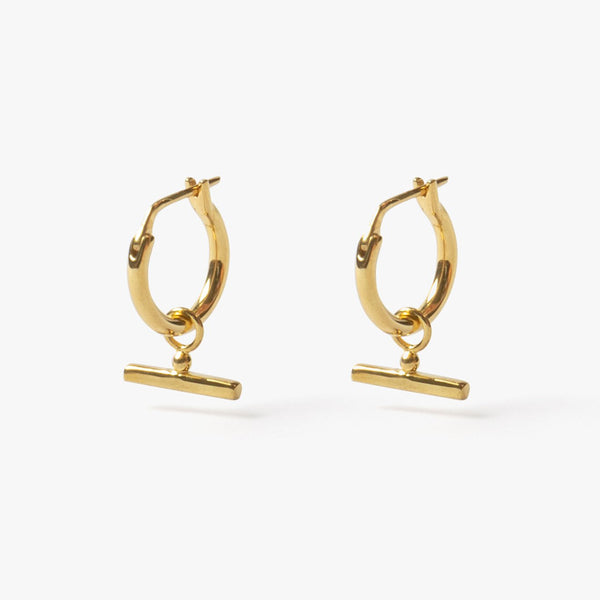 Flash Jewellery - Chloe Sleeper Hoops - 14k Gold Vermeil