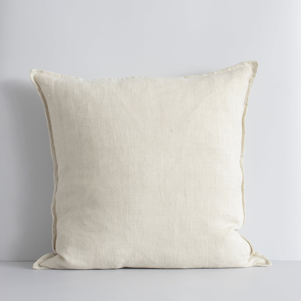 Cassia Large Linen Cushion - Almond
