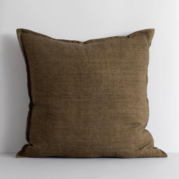 Cassia Large Linen Cushion - Clove