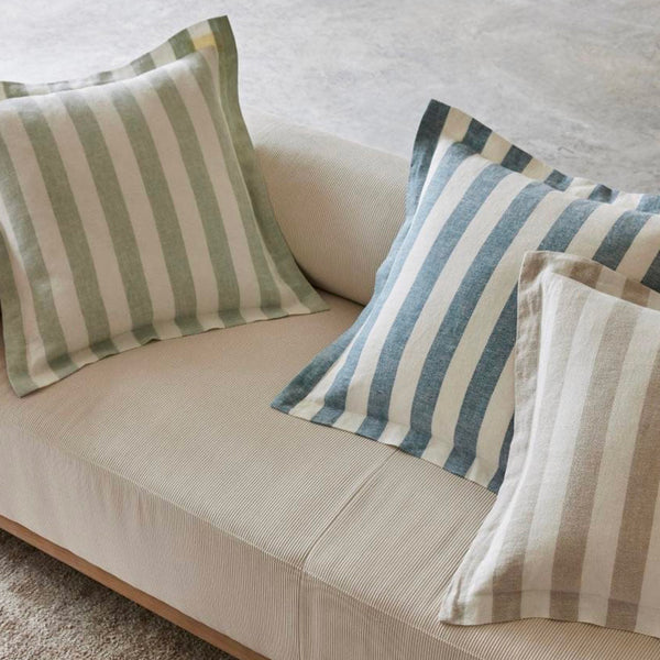 Vito Linen Stripe Cushion - Linen