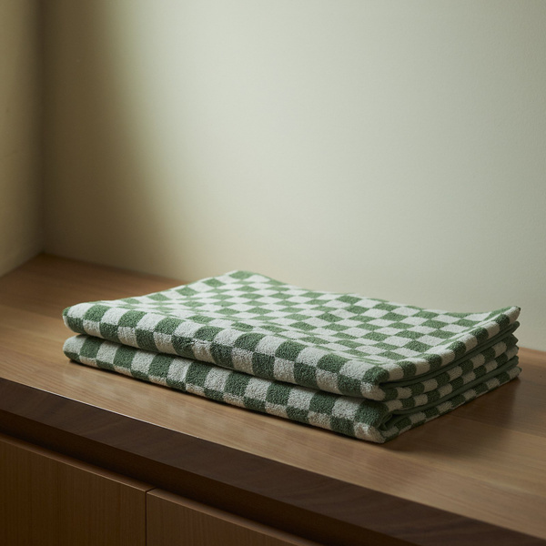 Sunday • Homeware Store • BAINA Towels BAINA Bath Mat Sage Check